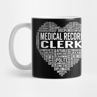 Medical Record Clerk Heart Mug